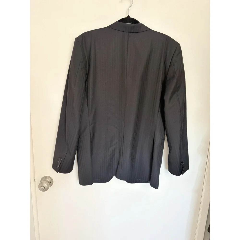 Z ZEGNA Blue Striped City Wool Blazer Suit Coat Jacket Sz 48C (38)